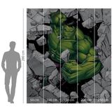 Komar Marvel Vlies fotobehang - Hulk Breaker - afmetingen: 250 x 280 cm (breedte x hoogte) - kinderkamer, kinderbehang, superheld- IADX5-060