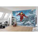 Komar Marvel Vlies fotobehang - Iron Man Flight - afmetingen: 400 x 280 cm (breedte x hoogte) - kinderkamer, behang - IADX8-062
