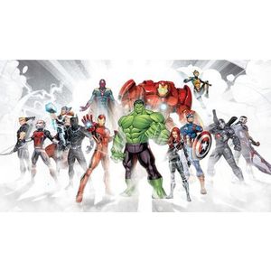 Komar Marvel Vlies fotobehang - Avengers Unite - Afmetingen: 500 x 280 cm (breedte x hoogte) - Thor, Hulk, Iron Man, kinderkamer, behang - IADX10-065