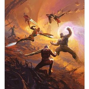Komar Marvel Fleece Muurafbeelding - Avengers Epic Battle Titan - Afmetingen: 250 x 280 cm (breedte x hoogte) - Superheld, Kinderkamerbehang, Kinderkamer Behang - IADX5-084