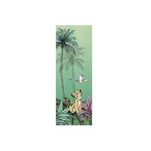 Komar Disney fleece fotobehang Jungle Simba | grootte: 100 x 280 cm (breedte x hoogte), baanbreedte 50 cm | behang, muurfoto, decoratie, wandbedekking kinderkamer, slaapkamer | DX2-019, groen