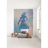Komar - Fototapete 280 x 200 cm Disney Jasmin Silhouette Vlies Grün, Blau Digitaldrucktapete Jasmin Silhouette Prinzessin 4 Bahnen Bahnbreite 50 cm