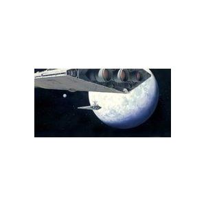 Komar Vlies fotobehang Star Wars Classic RMQ Stardestroyer | Grootte: 500 x 250 cm (breedte x hoogte), baanbreedte 50 cm | behang, muurschildering, decoratie, kinderkamer, | DX10-062, zwart, wit