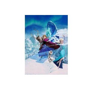 Komar Disney Fleece Muurafbeelding | Frozen Elsas Magic | Maat: 200 x 280 cm (breedte x hoogte), baanbreedte 50 cm | behang, muurschildering, decoratie, wandbekleding, kinderkamer, slaapkamer |