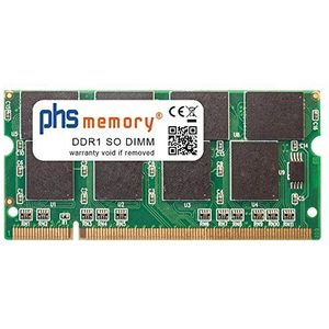 PHS-memory 1 GB RAM-geheugen geschikt voor HP Pavilion zv5250ea DDR1 SO DIMM 333MHz PC2700S