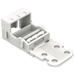 WAGO® 10 stuks 3-draads serie 221-4 mm² adapter met vergrendelingsvoet staande montage wit