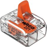 WAGO - 221-612 - Compacte Doorgangsklem - Transparant - Inhoud 50 Stuks