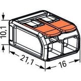 WAGO - 221-612 - Compacte Doorgangsklem - Transparant - Inhoud 50 Stuks