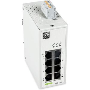 Wago - 852-1322 - Netwerkschakelaar - Grijs - 8 Havens - Configureerbaar
