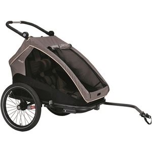 XLC DuoS Fietskar - Antraciet - BS-C10 - Voor twee kinderen - Kinderwagen - Jogger