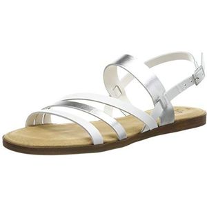 s.Oliver Dames 5-5-28107-22 193 Sling Back Sandalen, Wit Wit Zilver 193, 40 EU