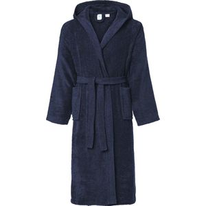 Ladeheid - LA-LA40-101-DG - Badjas - Donkerblauw - 100% Katoen - Wasmachine bestendig