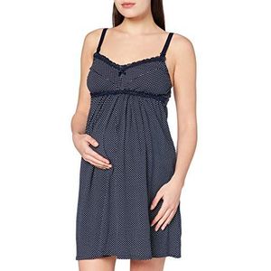 Bellinella Dames zwangerschapsnachthemd met borstvoedingsfunctie, blauw (donkerblauw donkerblauw), L