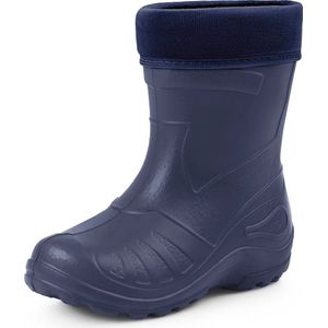 Ladeheid LA-KL-050 Kinder Regenlaarzen - Rubber - met Binnenschoen - EVA - Wasbare Binnenschoen - Donkerblauw - 22