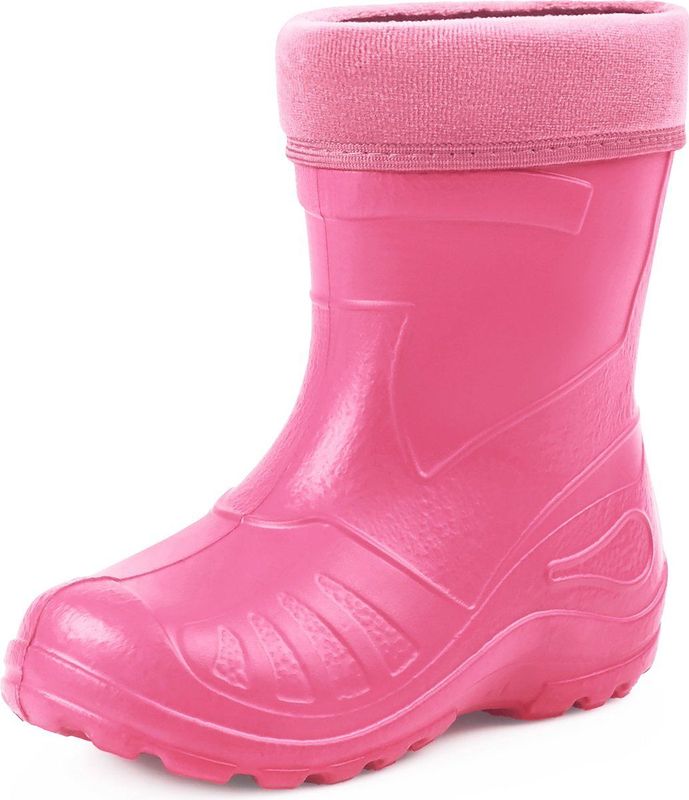 Ladeheid LA-KL-050 Kinder Regenlaarzen - Rubber - met Binnenschoen - EVA - Wasbare Binnenschoen - Lichtroze - 22