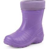 Ladeheid LA-KL-050 Kinder Regenlaarzen - Rubber - met Binnenschoen - EVA - Wasbare Binnenschoen - Violet - 22