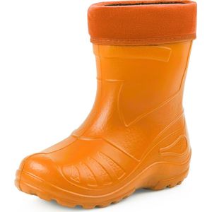 Ladeheid LA-KL-050 Kinder Regenlaarzen - Rubber - met Binnenschoen - EVA - Wasbare Binnenschoen - Oranje - 22