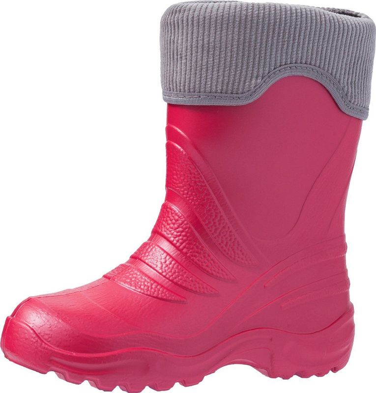 Ladeheid LA-LMG-861-Termix Dames Regenlaarzen - Rubber - Gevoerd - EVA - Waterdicht – Fuchsia212/Grijs – 24/25