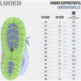 Ladeheid - LA-LMG-972-Kim - Kinder Regenlaarzen - Blauw Zwart - Hoog met Veters - Waterdicht