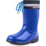 Ladeheid - LA-LMG-972-Kim - Kinder Regenlaarzen - Blauw Zwart - Hoog met Veters - Waterdicht