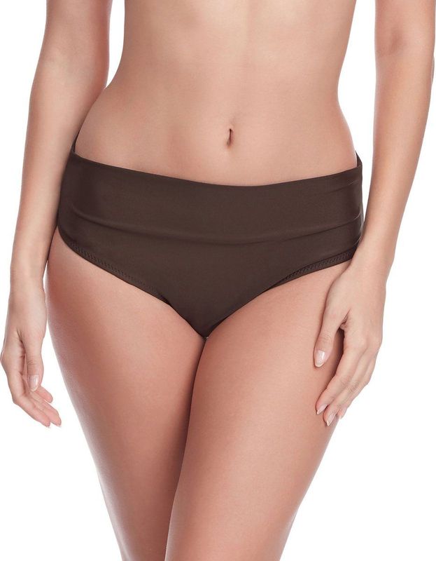 Merry Style Dames Zwembroek - Bikinibroekje - Elastische tailleband - Polyamide & Elastaan ��– Bruin (8157) – 38 - MS-VR-Brief-2