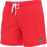 Ladeheid LA-LA40-128-SWS Heren Zwembroek - Zwemshorts - met zijzakken en achterzak - sneldrogend - met binnenslip van mesh - Koordsluiting - Polyester - Rood - S