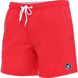 Ladeheid LA-LA40-128-SWS Heren Zwembroek - Zwemshorts - met zijzakken en achterzak - sneldrogend - met binnenslip van mesh - Koordsluiting - Polyester - Rood - S
