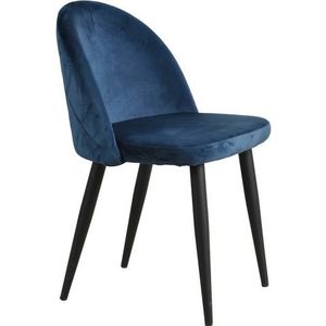 SIT Möbel eetkamerstoel set van 2 met fluwelen bekleding, stalen frame|B49 x D52,50 x H79 cm|02446-13|Serie SIT & CHAIRS - meerkleurig Multi-materiaal 02446-13
