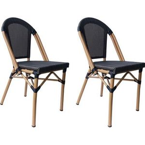 Sit Möbel Set van 2 stoelen, beige, donkerbruin, zithoogte, zitbreedte 54 cm, zitdiepte 46 cm