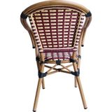 Sit Möbel Set van 2 stoelen, beige, rood, zithoogte 45 cm, zitbreedte 42 cm, zitdiepte 41 cm