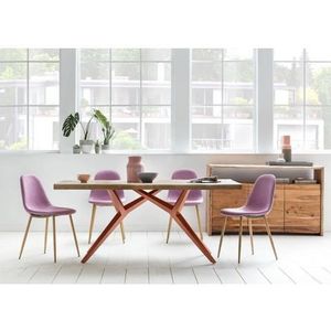 SIT Möbel Tafel Tree Edge | Top 56 mm Acacia natuur | 180x100 cm | Metalen frame bruin | B 180 x D 100 x H 78 cm | 15272-00 | Serie TABLES & CO - meerkleurig Multi-materiaal 15272-00