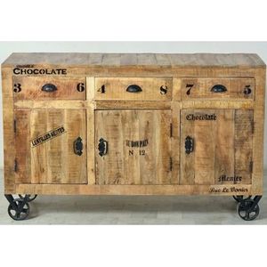 SIT Sideboard »Rustic«, im Factory Design, Breite 140 cm, Shabby Chic, Vintage