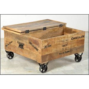 SIT Möbel - RUSTIC - Salontafel - Meerkleurig - Massief Hout - 5 Laden, 1 Klep