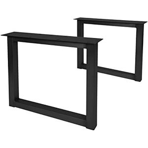 SIT Möbel tafelonderstel | L 75 x B 15 x H 73 cm | antiek zwart | 07112-11 | Serie Tafels & bladen - zwart Staal 07112-11