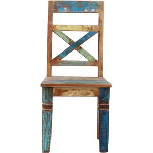 Eetkamerstoel - Gerecycled Hout - FSC-gecertificeerd - Uniek Ontwerp
