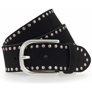 Vanzetti Studded riem leer schwarz 90 cm