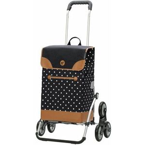 Andersen SHOPPER MANUFAKTUR Boodschappentrolley Treppensteiger Royal Shopper Aiko 47L Black Zwart Veelkleurig 115cm