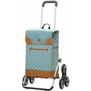 Andersen SHOPPER MANUFAKTUR Boodschappentrolley Treppensteiger Royal Shopper Aiko 47L Blue Lichtblauw Veelkleurig 115cm