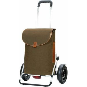 Andersen Shopper Royal Shopper Plus Saira winkelwagen 60 cm met luchtbanden khaki