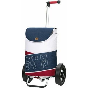 Andersen Shopper Tura Shopper Loke Winkelwagen 63 cm met luchtbanden blau