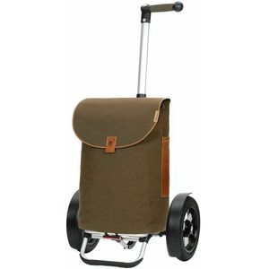 Andersen Shopper Tura Shopper Saira winkelwagen 60 cm met luchtbanden khaki