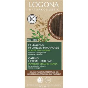 LOGONA - Naturkosmetik - Haarverf - Koffie - 1 x 100 g - Veganistisch Poeder met Biologische Henna