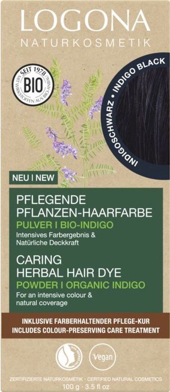 LOGONA - Haarverfset - Indigozwart - Plantaardig - 2 x 50 g