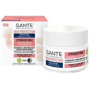 Sante - Skin Protection Nachtcrème met probiotica, biologische Inca Inchi olie & biologische shea boter Gezichtscrème 50 ml