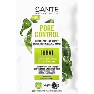 Sante Naturkosmetik - Pore Control BHA Micro Scrubmasker - Groen - Natuurlijke Ingrediënten - 1 x 8 ml