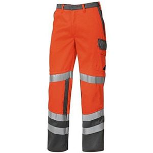 BP® Werkbroek 2210-840-8553 – Maat 48N – High Visibility Oranje/Grijs – Vlamvertragend en Antistatisch – Reflecterende Strepen