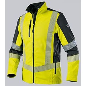 BP 2042-844-6656 werkjas voor heren, 79,5% polyester, 16,5% katoen, 4% elastaan, waarschuwingsgeel/antraciet, moderne pasvorm, maat 44/46n