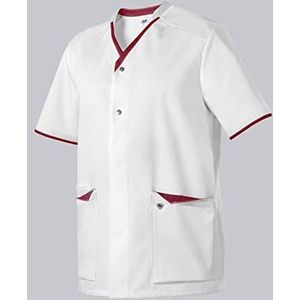 BP 1703-485-2188 Kasack voor hem en haar, normale pasvorm, 50% katoen/50% polyester, wit/koraal, maat 3XL