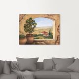 Artland Wandbild Fenster in der Toskana, Fensterblick (1 St), als Alubild, Outdoorbild, Leinwandbild, Poster, Wandaufkleber