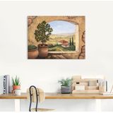 Artland Wandbild Fenster in der Toskana, Fensterblick (1 St), als Alubild, Outdoorbild, Leinwandbild, Poster, Wandaufkleber
